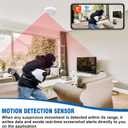 Security Cameras Smoke Detector Hidden Camera Video HD 1080P WiFi Camera Wireless Small Cam Real-Time Spy Camera for Home with Night Vision and Motion Detection