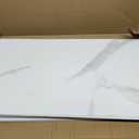 20 PCS 23.6x11.8 (1x2 FT) Peel and Stick Marble PVC Wall Panels, Interlocking Waterproof Kitchen Backsplash Tiles, Self-Adhesive Wall Covering, Easy DIY Decorative Wall Panels,White