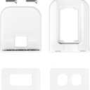 WALI Outlet Shelf Wall Holder, Bathroom Shelf up to 10lbs Standard Vertical Duplex Wall Organizer for Smart Home Decor Space Saving Power Tools, Toothbrush (OLS001-W), 1 Pack, White