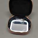 Mini Makeup Bag with Led Mirror, Small Travel Make up Bag 3 Light Modes Adjustable Brightness, for Women Organizer Cosmetic Bag, Portable Travel Train Toiletry Bag, for Pool Parties Work TouchUps