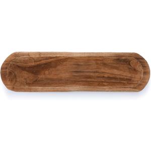 Xaatren Large Wooden Dough Bowl Decorative Wooden Bowl Rustic Long Dough Bowls Decor for Farmhouse Home Dining Table Centerpiece Living Room Kitchen Decorations(20 x 6 Inch,Brown)