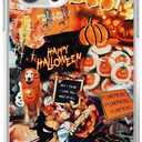 Autumn Aesthetic Collage Case Compatible with iPhone 14 Pro, Halloween Pumpkin Case for iPhone 14 Pro for Teens Men and Women, Cool Trendy TPU Bumper Case Cover