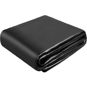 TEZONG Pond Liner, 15x20Ft Pond Liners for Outdoor, 28Mil PE Black Koi Fish Pond Liner, Reinforced Pond Underlayment for Water Garden, Waterfall, Fountain