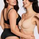 LetsJoli Wireless Bras for Women No Underwire Jelly Bras Seamless Push Up Full Coverage Bralettes Comfortable Everyday Bra (XL)