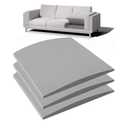 Couch Cushion Support for Sagging Seat, 20"x20"x2" 40D High Density Curved Foam Sofa Cushion Support, Under-Cushion Sag Repair,Grey Set of 3