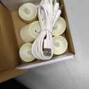 Homemory Rechargeable Flameless Candles, 2/4/6/8H Timer LED Votive Candles, 6 PCS Battery Operated Tea Lights with Timer for Table, Wedding, Christmas (USB Charging Cable Included)