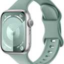 Set of 2 ZALAVER Bands Compatible with Apple Watch Bands 40mm 38mm 41mm 42mm 44mm 45mm 49mm Women Men, Soft Silicone Sport Replacement Band