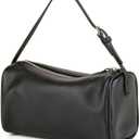 Premium Full-Grained Leather Crossbody Purses for Women, Hobo Bags for Women Crossbody with Adjustable Strap (Small, Black)