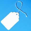 500 White Merchandise Tags #8 with String Attached  2 3/4 x 1 11/16  Paper Pre-Strung Marking Tags with 6 String for Pricing and Labeling