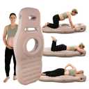 Inflatable Pregnancy Pool Float-Tummy Nest Pillow, Pregnancy Tanning Float for Prone Sleeping,Belly Mattress for Back & Hip Pain Relief – Portable for Massage,Home,Trave,Gray