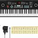 61 Key Keyboard Piano,with Built-in Speaker and Microphone, Portable Electronic Digital Piano for Beginners, Perfect Musical Starter Instrument, Ideal Gift for Aspiring Musicians