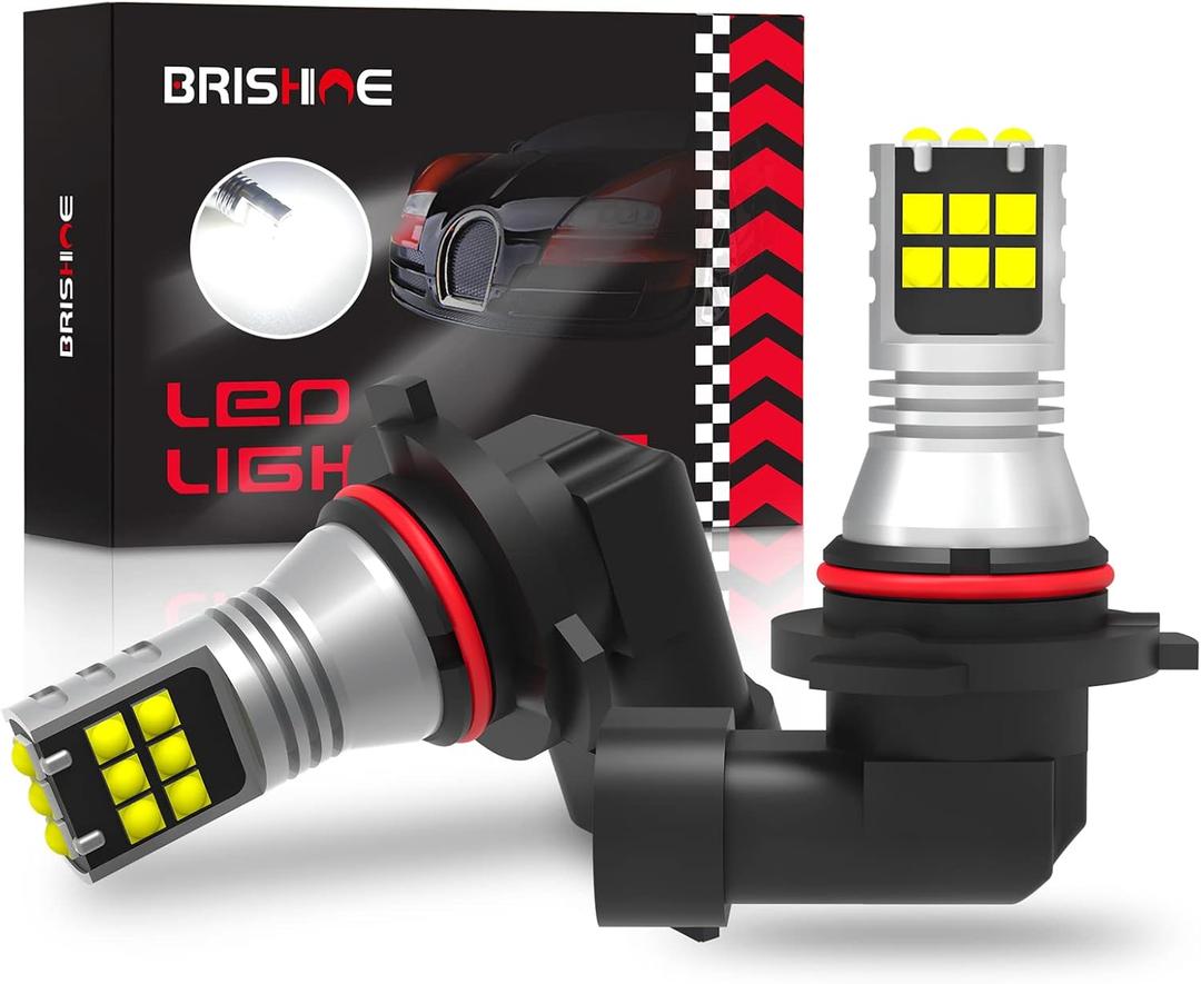 9006 HB4 LED Fog Light Bulbs 6000K Xenon White, Extremely Bright 3030 Chips 9006LL 9006XS LED Bulbs with Projector for Car Fog Lights, Daytime Running Lights DRL(Pack of 2)