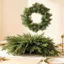 DN DECONATION Artificial Christmas Norfolk Pine Stems, Faux Pine Branches 22.4" 12PCS - Real Touch PE Greenery Fake Pine Needles for Vase Arrangements, Winter, Holiday Indoor Outdoor Home Decor (Set of 12, Green57)