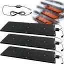 OEBLD Heated Snow Melting Mats for Outdoor Steps 10X30, Electric 3in/h Melt Speed Mat for Stairs, Anti Slip Safety Self-Regulating Heating Ice Melt Mat, Durable & Waterproof for Winter (3 Pack)