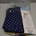 GLOBAL Mens Pajamas Set, 100% Cotton Woven Drawstring Sleepwear Set with Top and Pants/Bottoms (Medium, Dark Blue)