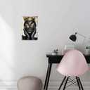 CCWORKERRY African American Wall Art Black Girl with Butterflies Canvas Pictures Black Women Painting Golden Crown Prints Art Bedroom Decor Framed(White,16L x 24W)