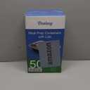 Dealusy 50 Pack (100-Piece) 24 oz Meal Prep Containers Reusable with Lids, Sturdy Leakproof & Food Safe, Microwave, Freezer, Dishwasher Safe Prep Containers, To Go Take Out Plastic Food Storage