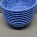 8 pcs Plastic Wash Basket Round Perforated Colander Wash Vegetables and Fruits Drain Cooked Pasta Kitchen Essentials Food Strainer Basket Strainer Kitchen Blue 