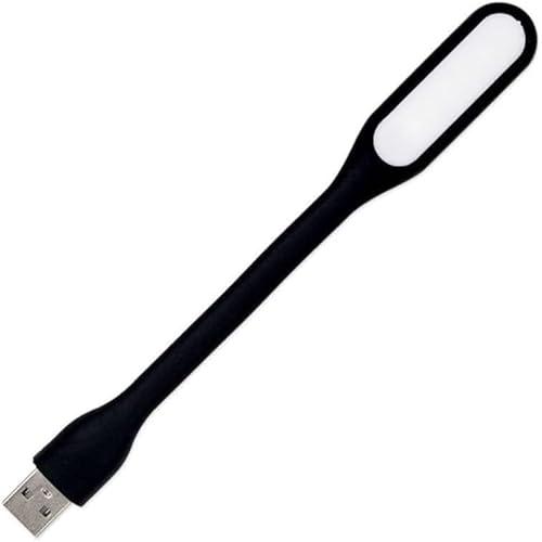 BUBUCAM USB Lamp LED Mini Light Laptop Computer Notebook Reading Lamp Silicone Gooseneck Black