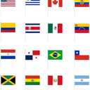 Pack of 4, YOFANUP 16 Countries Small Flags, Handheld Stick Flags, Great for Copa America Party Decorations in Pub, Club, School, Restaurant