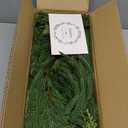 Somikis 9FT Christmas Garland Real Touch Norfolk Pine & Cedar Garland, Artificial Realistic Greenery Garland for Mantle Table Stair Railing Indoor Outdoor Christmas Decorations