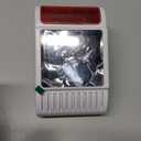 5-in-1 Smoke and Carbon Monoxide Detectors Plug in, Smoke Detector with Battery Backup Slot, Adjustable Brightness & Volume Levels, Smoke Alarm with Temp/Humidity for Home, RV, Travel(1-Pack)