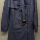 Allegra K Women's Faux Suede Trench Coat Notched Lapel Double Breasted Jacket with Belt (Medium)