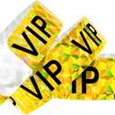 Ouchan Holographic VIP Plastic Wristbands Gold - 100 Pack Vinyl Wristbands for Events Parties