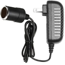 AC to DC Converter 2A 24W Car Cigarette Lighter Socket 110-240V to 12V AC/DC Power Adapter Black