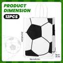 Rtisaeu 12 Pcs Soccer Party Favor Bags, Paper Soccer Goodie Bags Treat Candy Bags, 2026 World Soccer Cup Gift Bags with Handles for Party Supplies
