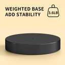 YUMORE Paper Towel Holder Countertop, Black Paper Towel Holder with Weighted Base Non Slip, Standing Paper Towel Roll Holder for Kitchen Bathroom, Stainles Steel (Matte Black)