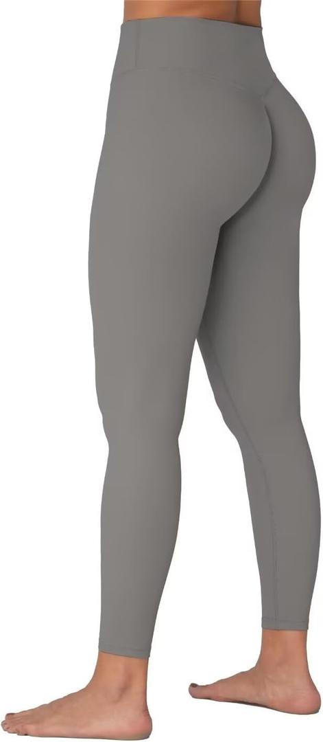 Sunzel Sunzfly Hidden Butt Scrunch Workout Leggings for Women, Butt Lifting High Waisted Gym Yoga Pants with Tummy Control 25" Charcoal Gray Large