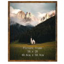 Giftgarden 16x20 Picture Frame Rustic Brown, 16 by 20 Thin Poster Photo Frame for Wall Display, Single