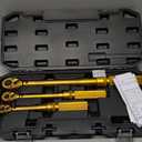 1/4 3/8 1/2 inch Drive Click Torque Wrench, 3Pcs Torque Wrench Set 20-240in.lb, 10-45ft.lb, 10-170ft.lb,72-Tooth Dual Range Scales with Quick Release Reversible Head for Car