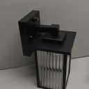 Outdoor Wall Lights for House Exterior - IP65 Waterproof Porch Lights with Textured Glass & Matte Black Metal, Easy Install Exterior Lighting Fixtures for Garage, Front Door (1 Pack)