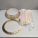 3PCS Cylinder Pedestal Stands for Parties, Gold Metal Plant Round Cylinder Stands for Party Flowers, Display Columns Pedestal Stand Cylinder Tables for Vases Birthday Party Backdrop Decorations