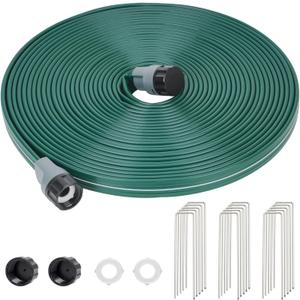 Sprinkler Soaker Hose 50ft for Garden Lawn, Watering Pipe with Holes, High-Efficiency Water-Saving Garden Irrigation System, Drip Hose Sprinkler