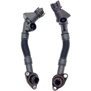 Set of 2 Crankcase Vent Hose Left and Right N63 pcv for BMW 550i 650i 750i X5 X6 Alpina B7 F01 F02 F07 F10 F12 F13 E70 E71 11157646086 11157646087
