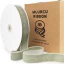 Dusty Green Velvet Ribbon 1 Inch 20 Yards Vintage Dusty Sage Green Velvet Ribbon for Christmas Tree, Gift Wrapping, Garland & Wreath Bows Making, Sewing Trim, Crafts, Wedding & Home Decor