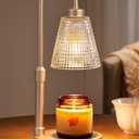 Innqoo Champagne Gold Candle Warmer Lamp with Timer, Dimmable Candle Warmer for Home Decor, Height Adjustable Candle Lamp for Jar Candles, Birthday Gifts for Women Mom, House Warming Gifts New Home