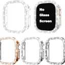 Goton 4-Pack Bling Case for Apple Watch Ultra 3/2/1 Protector 49mm, Women Glitter Diamond Rhinestone Bumper for iWatch Cover Accessories 49 mm