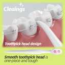 4 x cleaings Mini Brushes-Disposable Toothbrushes with Double Cleaning Beads Toothpaste and Pick for Work or Travel, 20 Count-Mint FlavorPack of 1