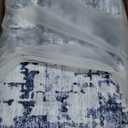 Area Rug Living Room Rugs - 8x10 Washable Large Soft Indoor Neutral Modern Abstract Low Pile Rug Carpet for Bedroom Dining Room Farmhouse Home Office - Navy Blue