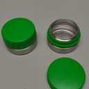 LunchBots Rounds Leak Proof 4 oz. Stainless Snack Container Jar, Set of 2, Green Lids, Best By: 18/08/2025