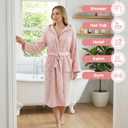 PJGGZ Checkered Hooded Bathrobe for Women, Lightweight Microfiber Towel Material Quick Dry Soft Absorbent Y2K Trendy Robe (Pink, L)