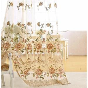 Luxury Embroidered Sheer Curtain for Living Room 84 inch Length Custom Romantic Elegant Luxurious Delicate Embroidery Drape Window Dressing Sheer Bedroom Rod Pocket Top 1 Panel 39x84 inch (Beige Flower-sheer) Luxury Embroidered Sheer Curtain for Living Room 84 inch Length Custom Romantic Elegant Luxurious Delicate Embroidery Drape Window Dressing Sheer Bedroom Rod Pocket Top 1 Panel 39x84 inch (Beige Flower-sheer)