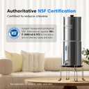 Purewell Upgraded 6-Stage 0.01m Ultra-Filtration Gravity Water Filter System with Water Level Window, 304 Stainless Steel Countertop System with 2 Filters and Stand, Reduce 99% Chlorine, BO-2.25G