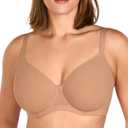 HSIA Minimizer Bra for Women - Air Mesh T-Shirt Full Coverage Seamless Bra Plus Size Underwire Padded Bra for Large Bust (Beige, 42G)