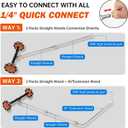 2-in-1 Can Move Horizontally Pressure Washer Undercarriage Cleaner Water Broom23" Surface Cleaner Power Washer Attachment with 7 Nozzles 3 Extension Rods andSpare Wheel4000 PSI
