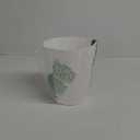 UUJOLY Plastic Small Trash Can Wastebasket, Garbage Container Basket for Bathrooms, Laundry Room, Kitchens, Offices, Kids Rooms, Dorms, (White, 1.8 Gallon)